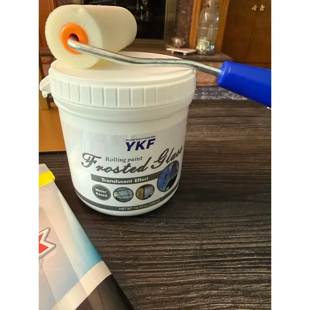 NEW Window Frosting Translucent Effect Rolling Paint, Brush, & Wipes